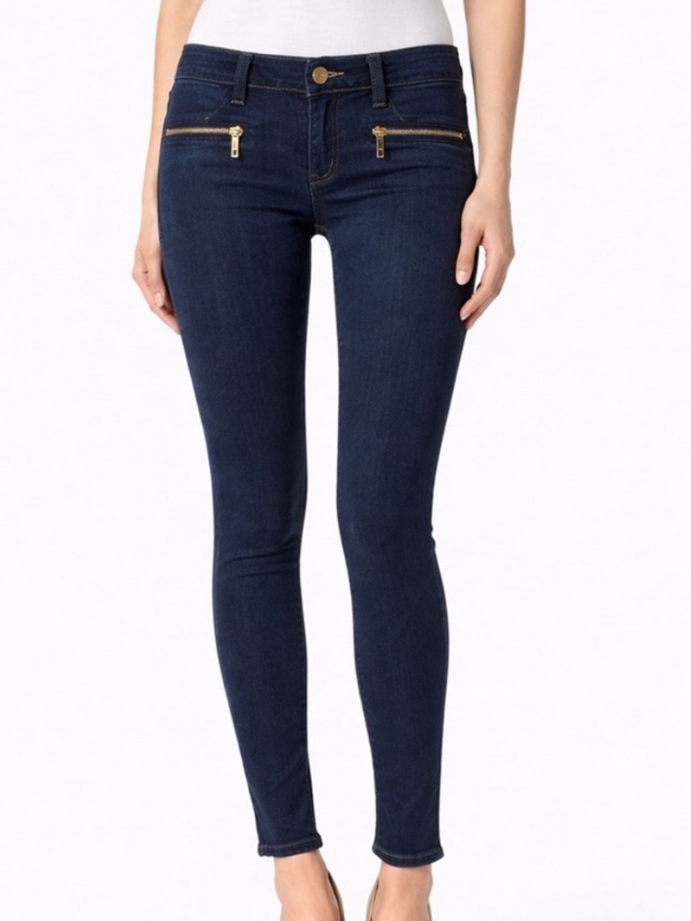 Michael Kors Dark Navy Skinny Jeans with Zip Pocket